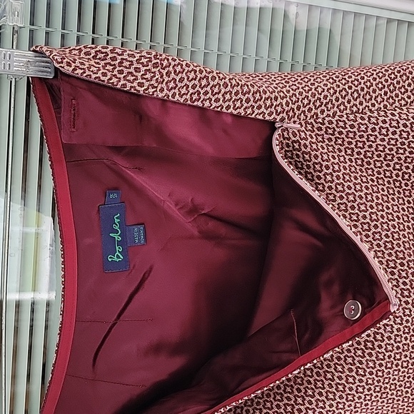 Boden Wool A-Line Skirt Sz UK 12r Side Zipper Closure Fully Lined - Picture 7 of 9